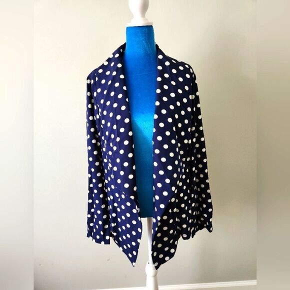 BLUE JACET SUMMER WHITE POLKA DOTS 16 SIZE - Picture 1 of 5